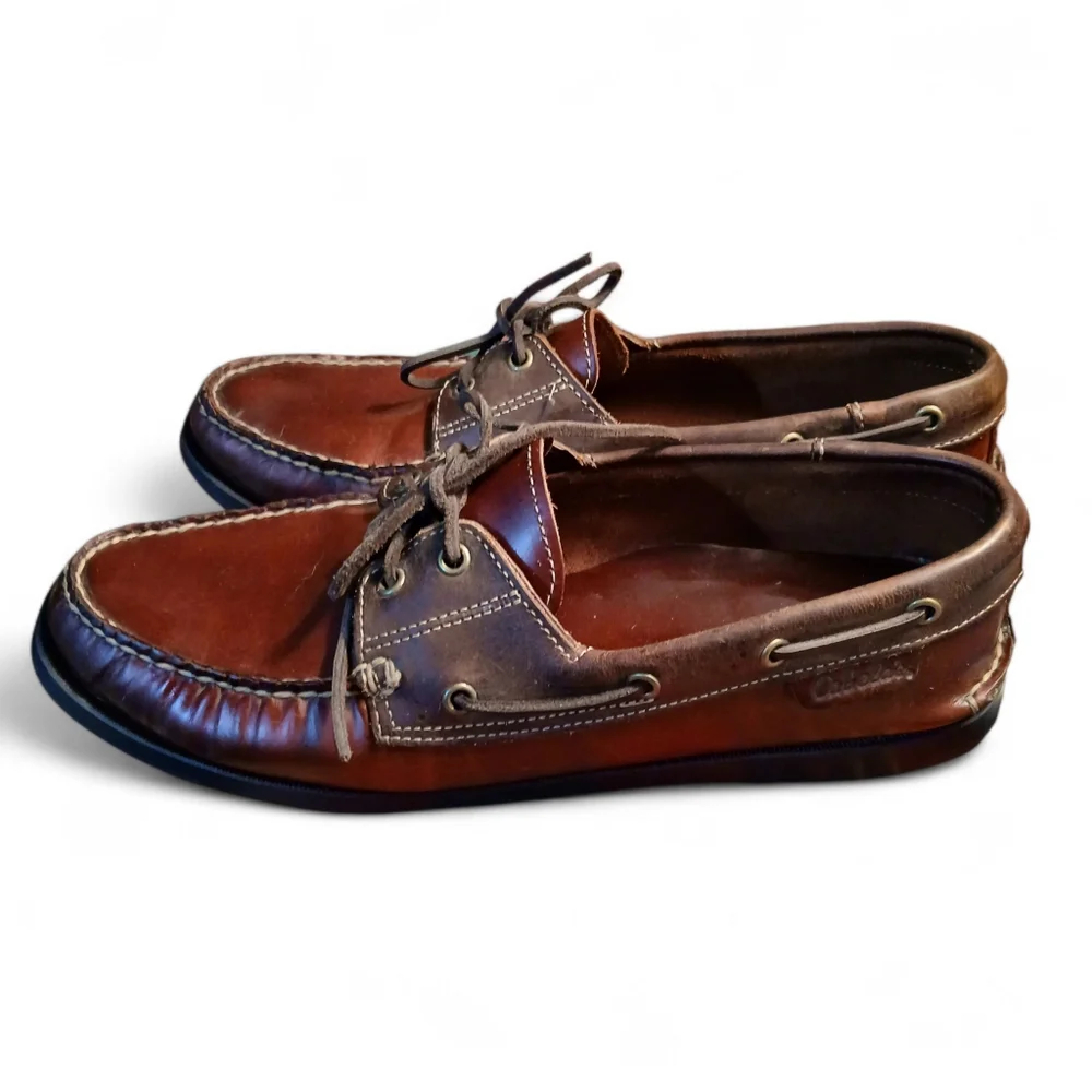 Cabela's Men's Size 12 Classic Brown Leather Boat Shoes